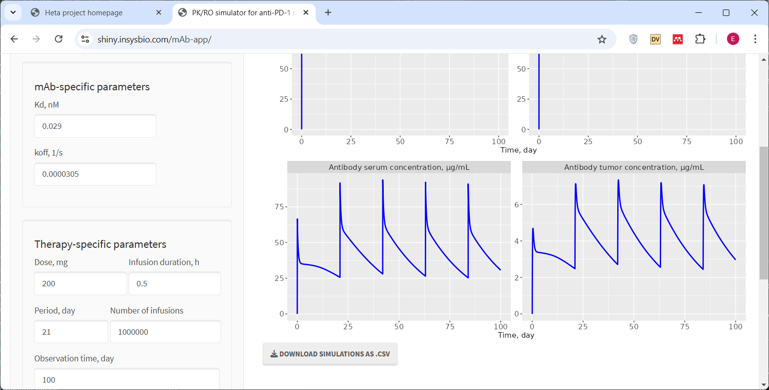 Heta powered R-Shiny application